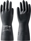 LANON Rubber Chemical Resistant Gloves, Reusable Heavy-duty Safety Work Gloves, Acid & Alkali