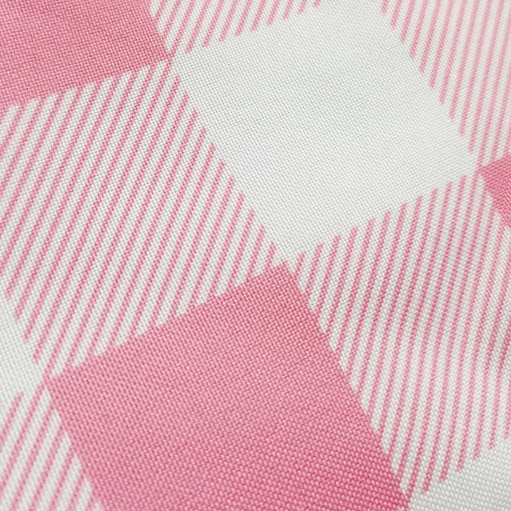 Waterproof Plaid Tablecloth Fabric - Round 58 Inch Classic Gingham Checker Table Cloth for
