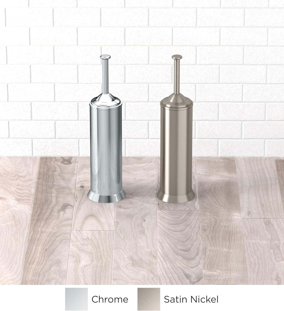 Gatco 1484 Toilet Brush and Canister, Chrome