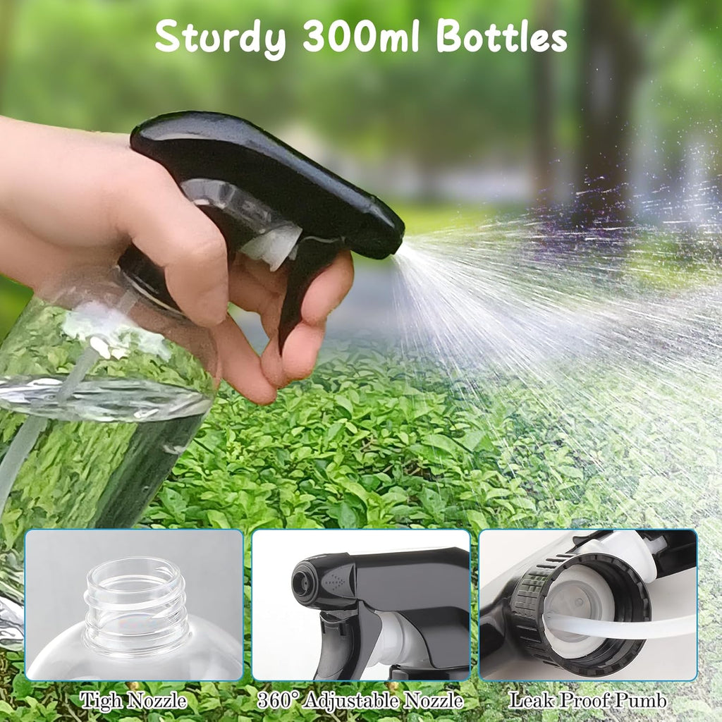 Bynccea Spray Bottle Empty Spray Bottles PET -10 oz/300 ml Plastic Water Sprayer bottles Refillable