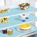Non-Slip Silicone Refrigerator Liners for Shelves, Reusable Washable Fridge Shelf Drawer Liners