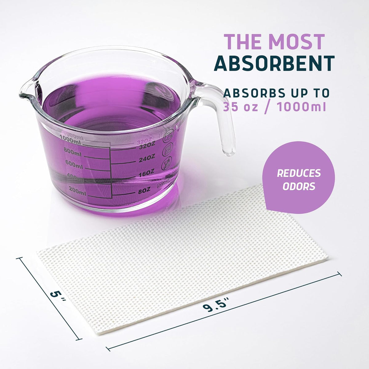 Lunderg Commode Liners with Absorbent Pads - Lavender Scent Medical Grade 150 Count Universal Fit