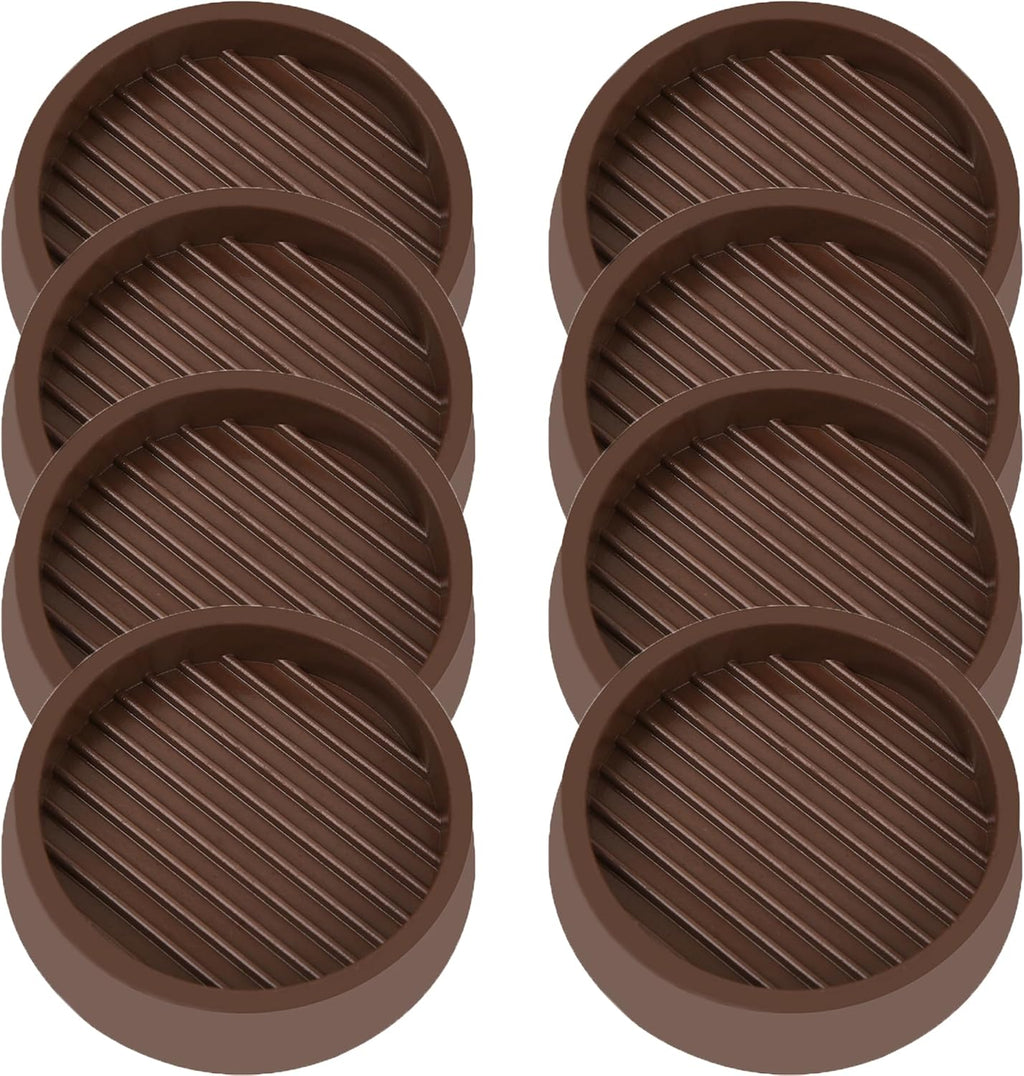 4X4 Round Rubber Caster Cups, Non Slip Furniture Pads, Anti-Slip Gripper, Anti Skid Furniture Feet