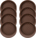 4X4 Round Rubber Caster Cups, Non Slip Furniture Pads, Anti-Slip Gripper, Anti Skid Furniture Feet