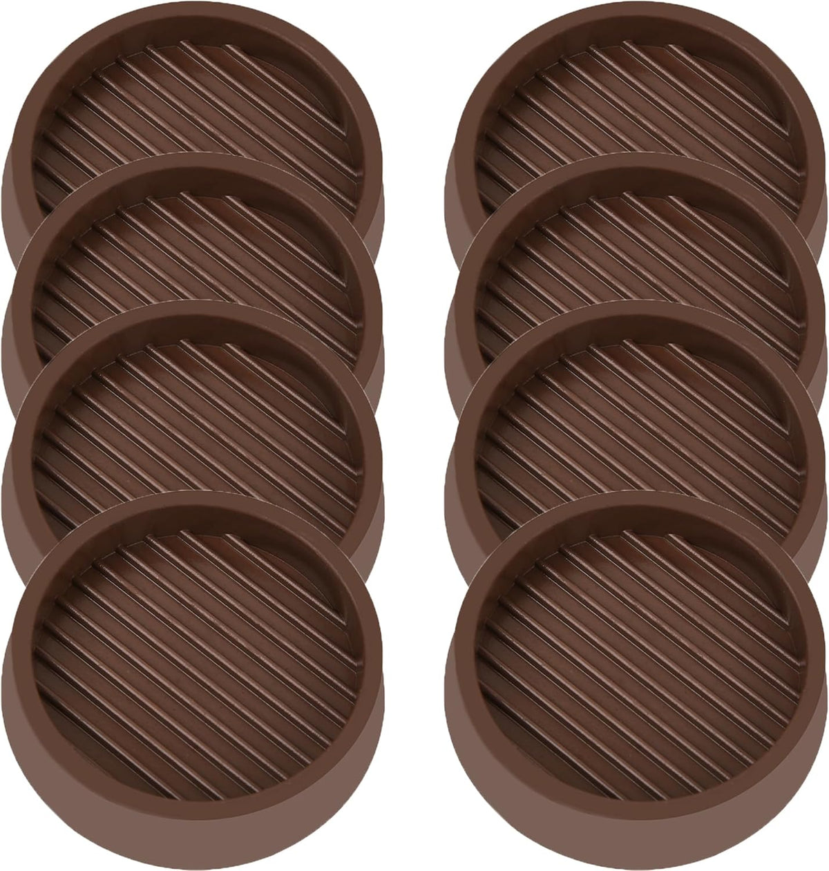 4X4 Round Rubber Caster Cups, Non Slip Furniture Pads, Anti-Slip Gripper, Anti Skid Furniture Feet
