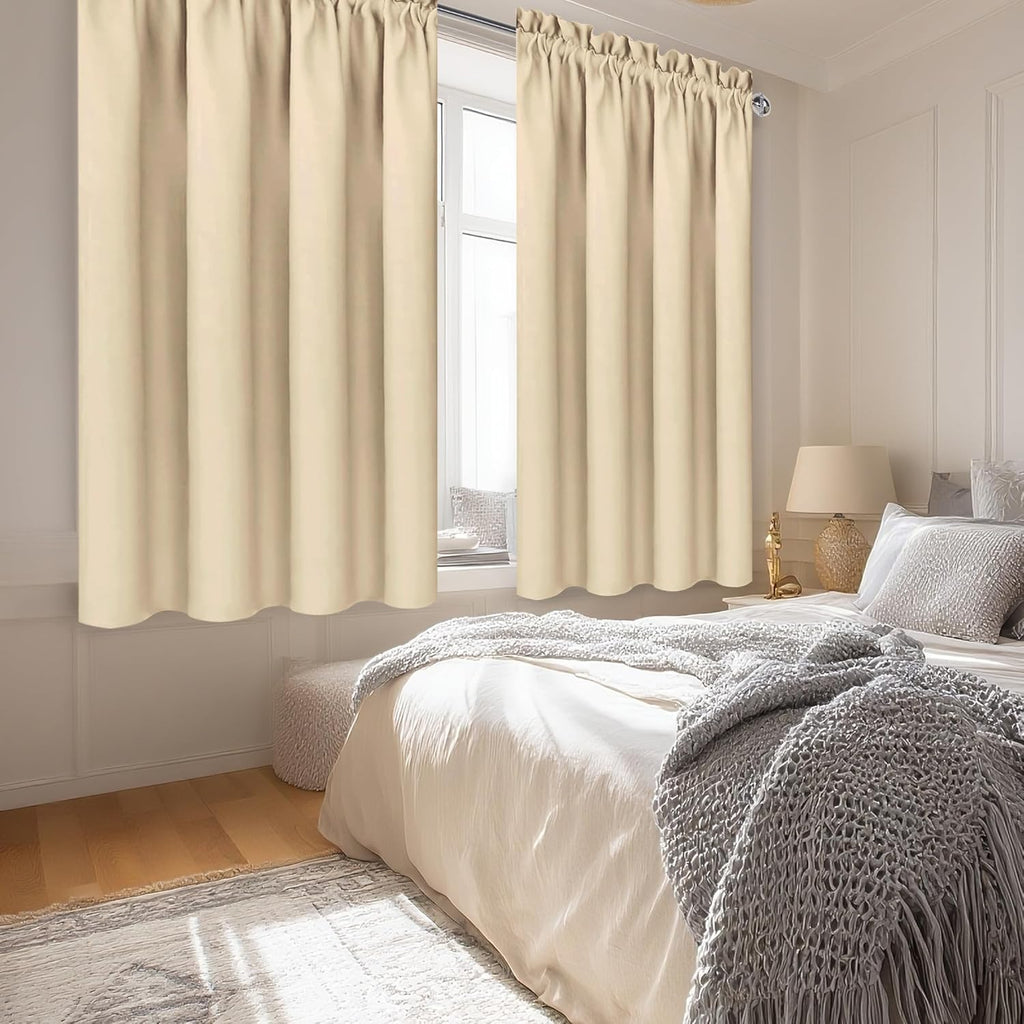 DWCN Blackout Curtains for Bedroom – Rod Pocket Thermal Insulated Noise Reducing Noise Reducing