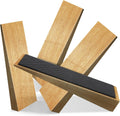 4 Pack Wooden Door Stop - Non-Slip Door Stoppers for Floor - Door Wedges for All Door Types and