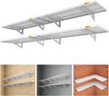 4Pack 1.64x4ft Adjustable Metal Garage Wall Shelving Heavy Duty Garage Storage Shelf Wall Mounted
