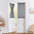 Tollpiz Short Sheer Linen Textured Curtain Sheers Doorway Light Filtering Voile Patio Glass Door