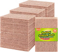 Natural Sisal Non-Scratch Scouring Pads, 96Pcs Plant Based Household Scour Pads for Kitchen, Garage