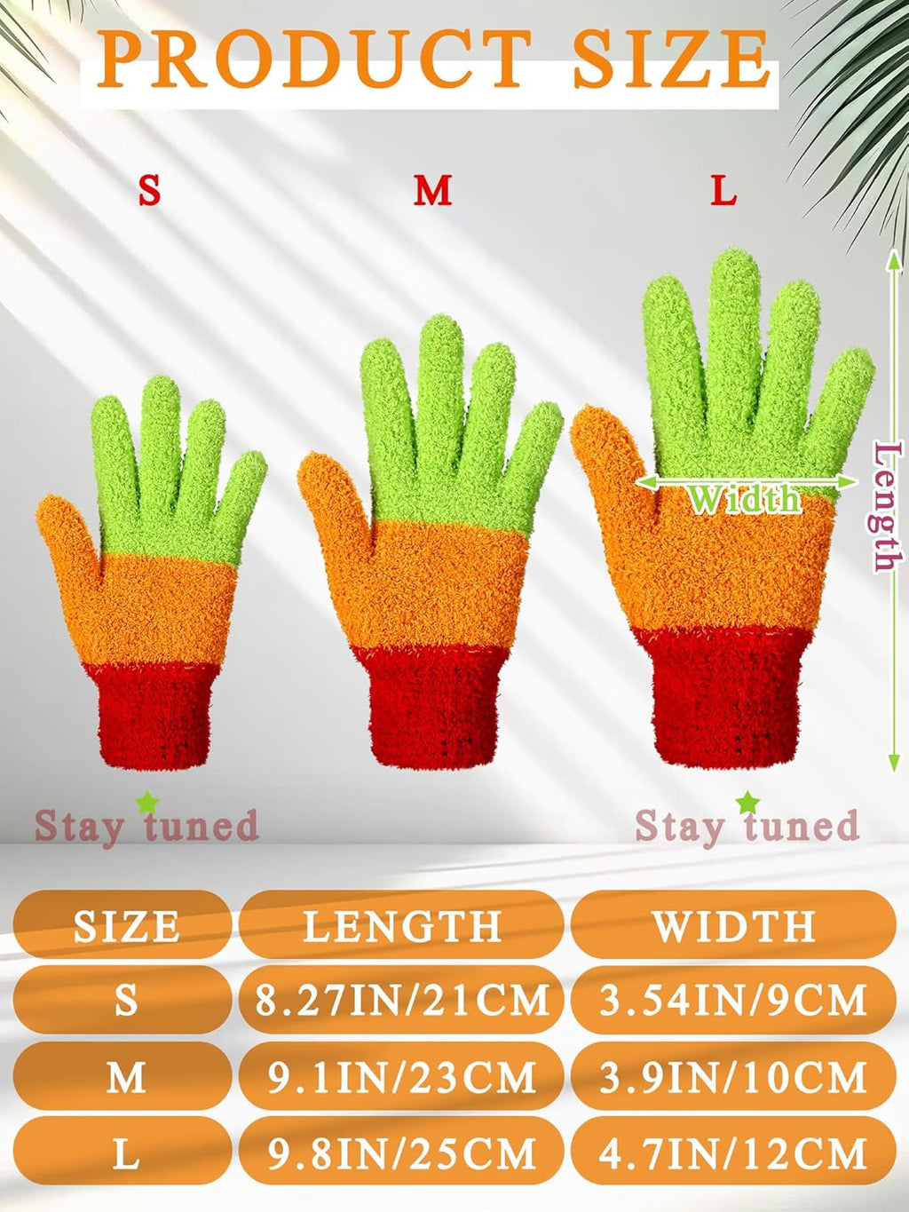 Patelai 3 Pairs Microfiber Plant Dusting Gloves Leaf Cleaning Gloves for Indoor Plants, Blinds