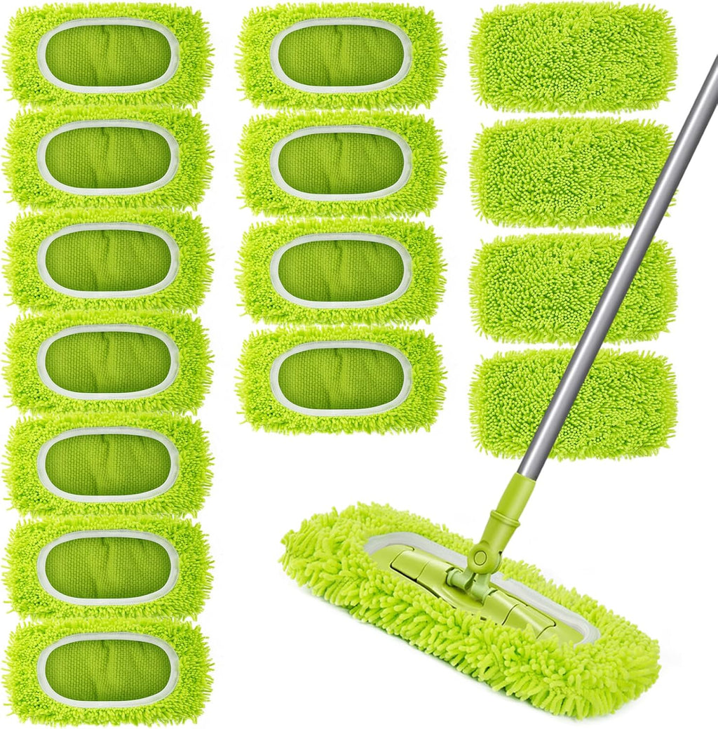 Reusable Dry Sweeping Cloths Microfiber Wet Mop Pads Compatible with Swiffer Sweeper Mop