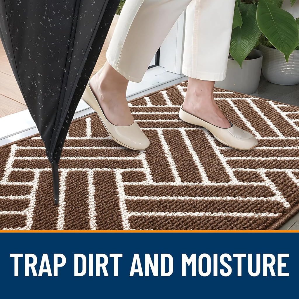 OLANLY Indoor Door Mat, 32x20 Inch, Dirt Resistant and Absorbent, Non-Slip Rubber Backing Floor