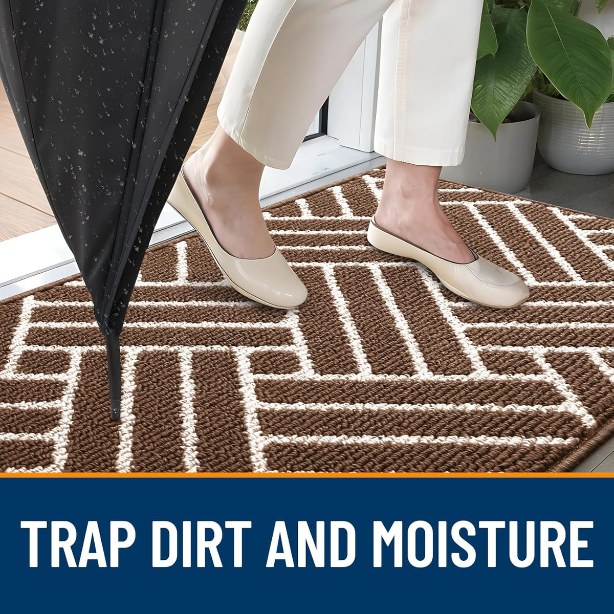 OLANLY Indoor Door Mat, 48x32 Inch, Dirt Resistant and Absorbent, Non-Slip Rubber Backing Floor