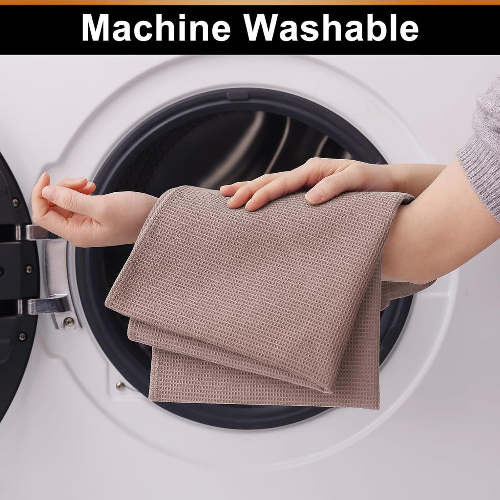 Homaxy 100% Cotton Waffle Weave Kitchen Towels - 8 Pack Soft and Absorbent Dish Towels - 16 x 26