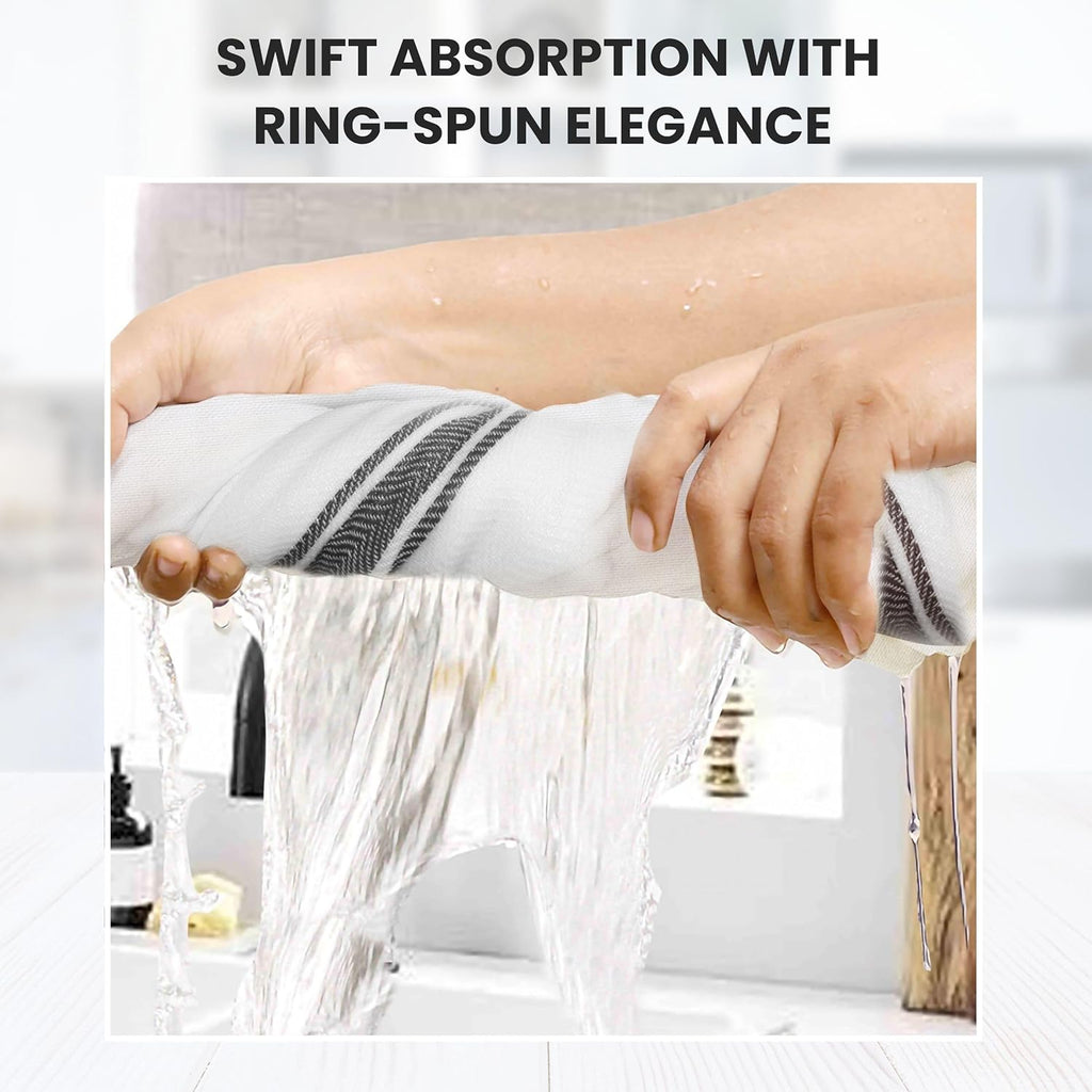 WHITEWRAP Kitchen Dish Towels for Kitchen, Highly Absorbent for Drying and Cleaning, Durable and