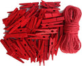 1.9 Inch Red Strong Wood Clothes Pins Hold Xmas Cards Papers Scrapbooking Gloves Socks Laundry Clip
