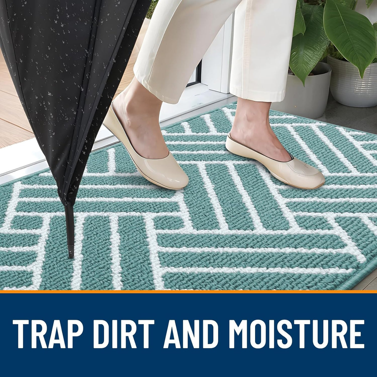 OLANLY Indoor Door Mat, 36x24 Inch, Dirt Resistant and Absorbent, Non-Slip Rubber Backing Floor