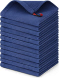 Homaxy 100% Cotton Waffle Weave Dish Cloths - 12 Pack Soft and Absorbent Dish Towels - 12 x 12