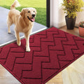 hicorfe Front Door Mat Outside Entrance,24"x35" Absorbent Muddy Dirt Resist Welcome Door Mats