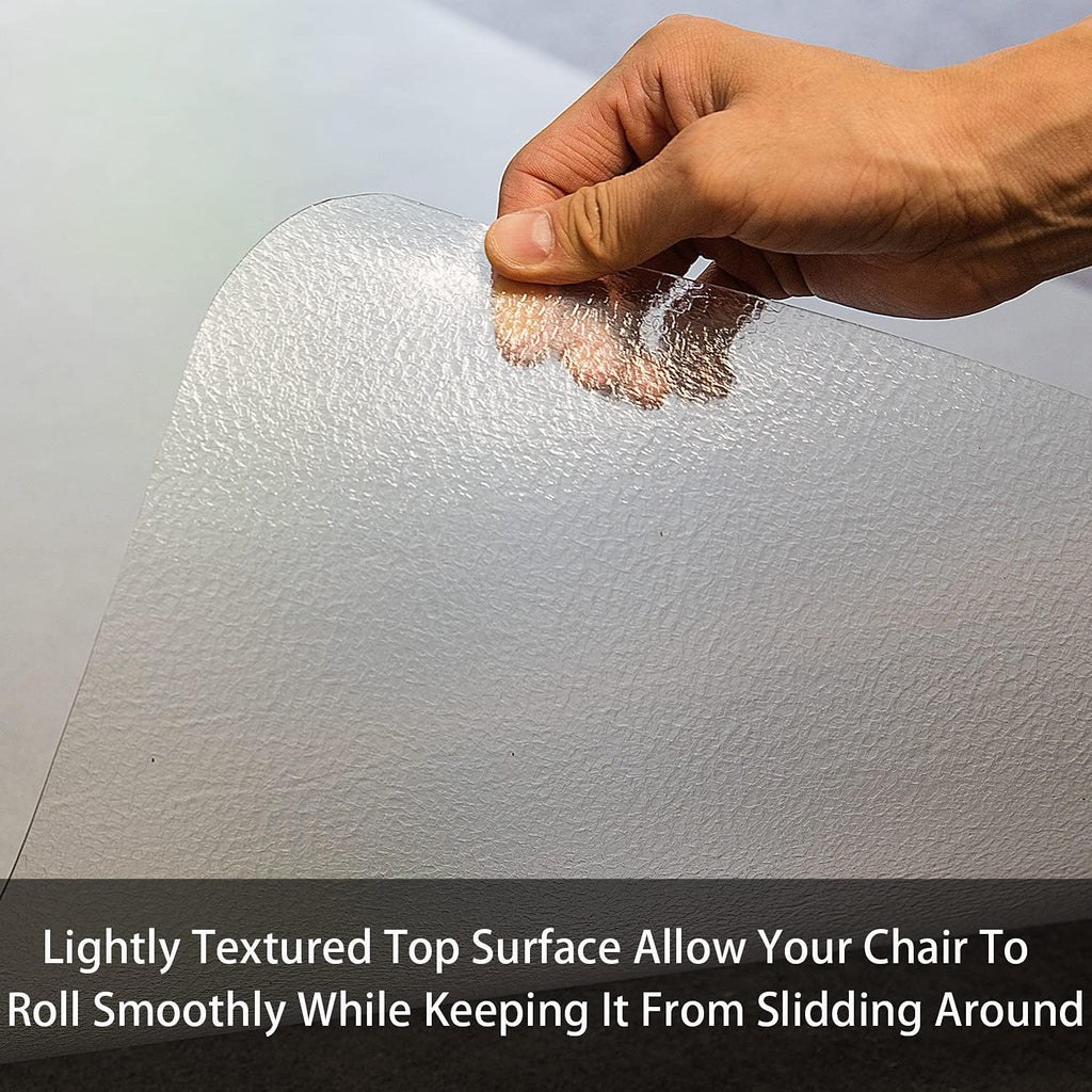 Office Chair Mat for Hardwood Floor, 48”x 30” Vinyl Desk Chair Mat Clear Floor Protector Mat for