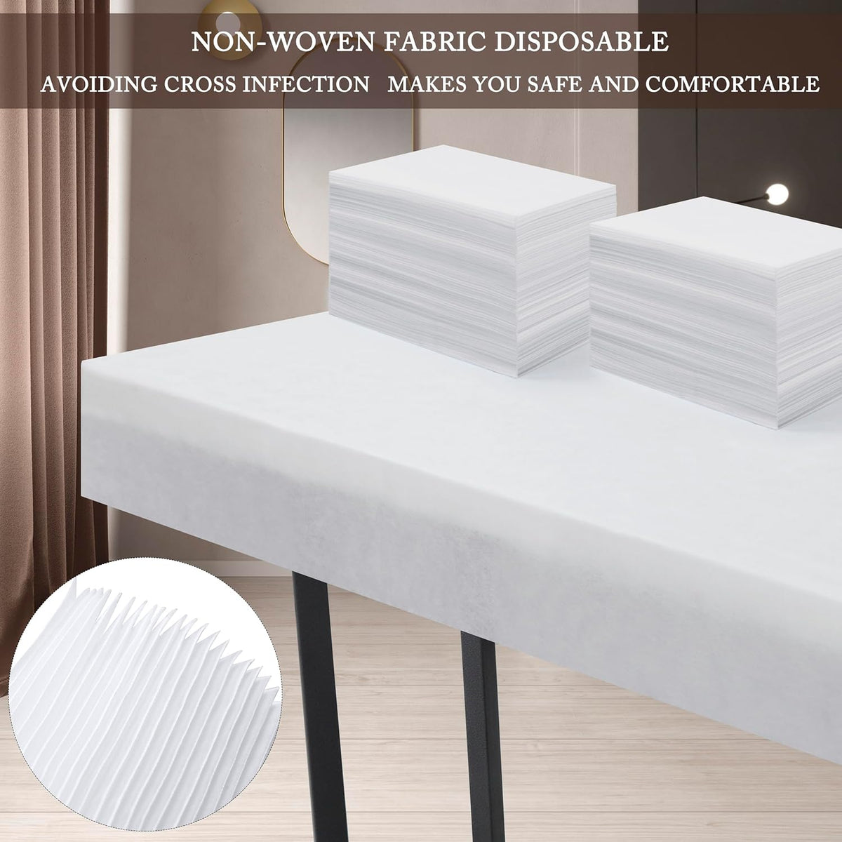 100 Pcs Disposable Bed Sheets 31" x 71" Massage Table Sheets Non Woven Fabric SPA Bed Cover