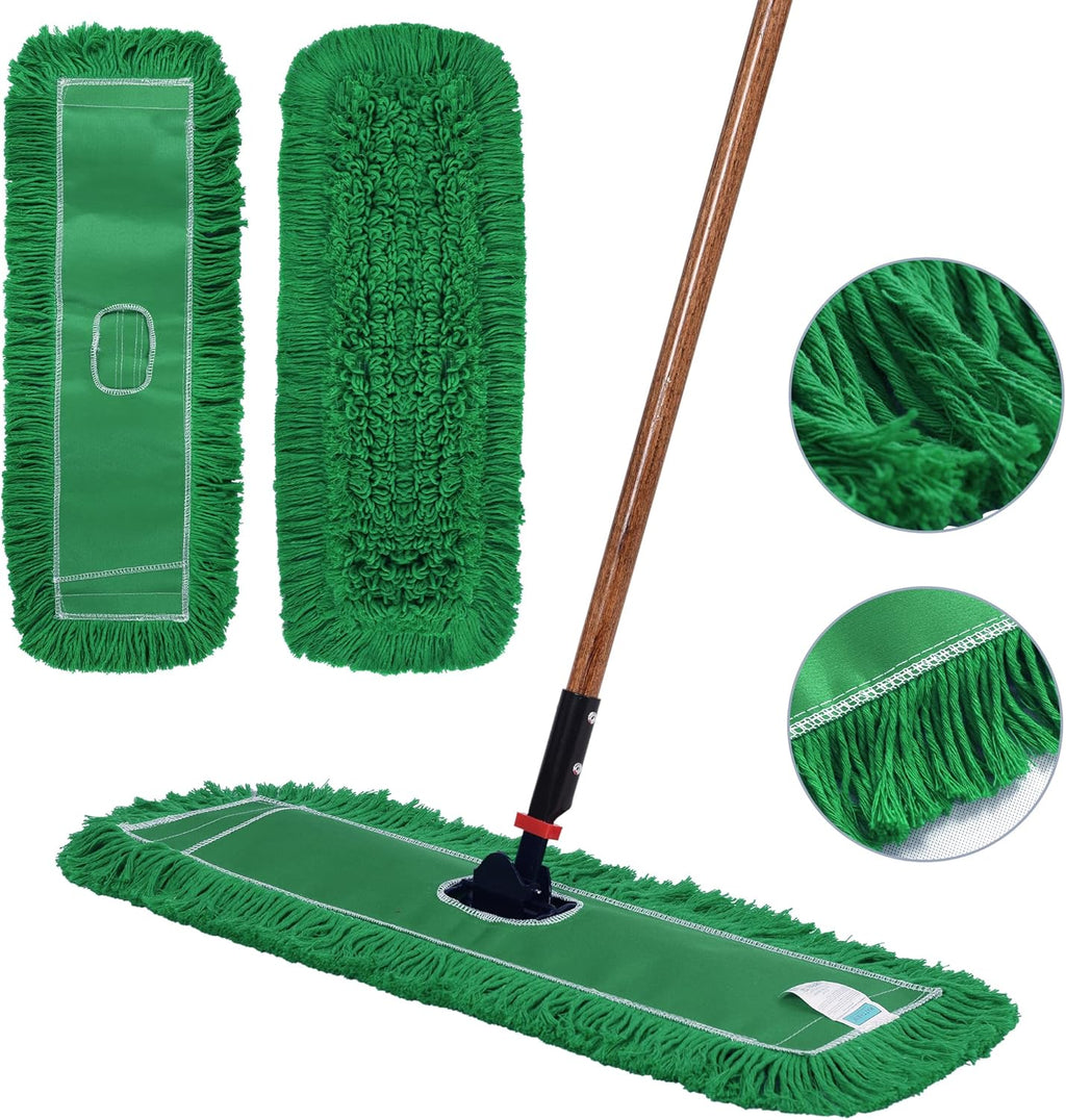 Matthew Cleaning 24'' Industrial Strength Cotton Dust Mop Refill Washable Replacement Heads for