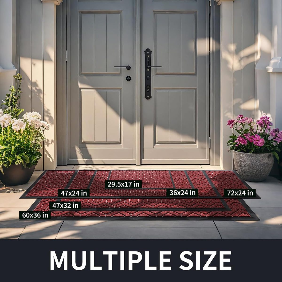 Yimobra Large Door Mat Outside Entrance 47x32, Waterproof Heavy Duty Outdoor Mats for Front Door