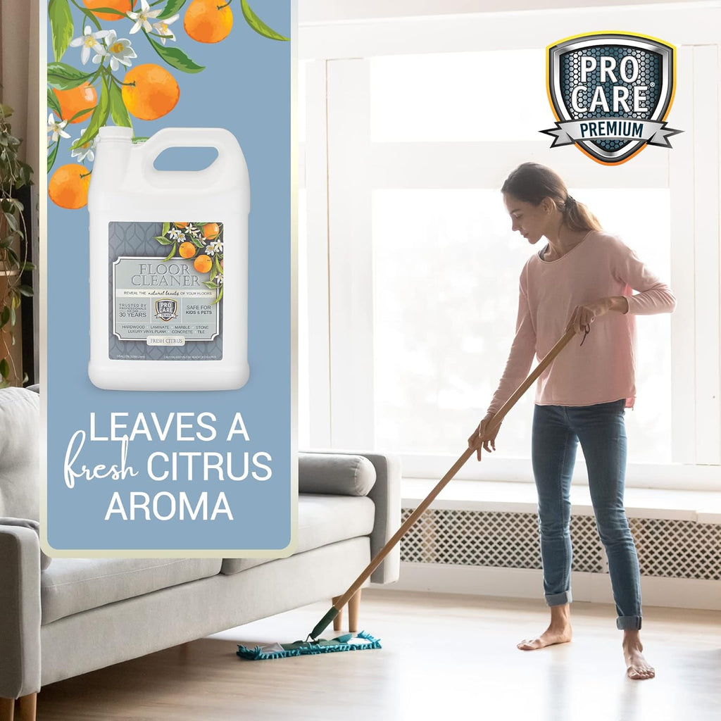 ProCare Floor Cleaner (Made in USA) | Tile, Stone, Laminate, Vinyl & Natural Wood Floor Cleaner for
