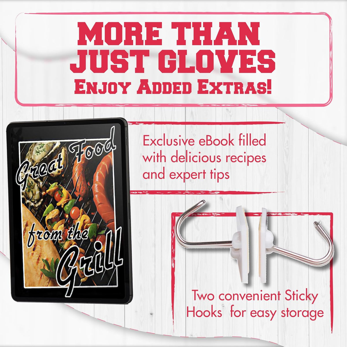 KITCHEN PERFECTION XL Silicone Smoker Oven Gloves for Women -Extreme Heat Resistant BBQ Gloves