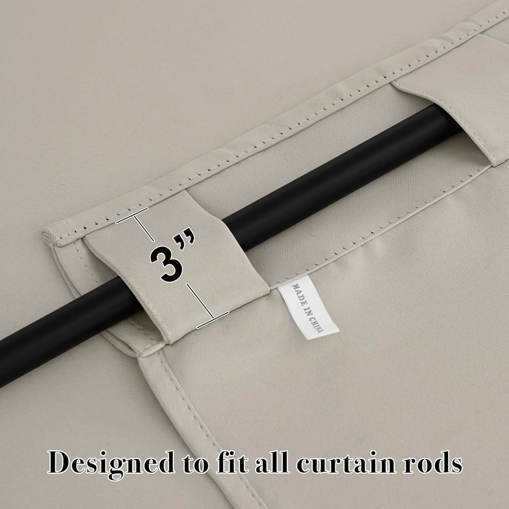 RYB HOME Blackout Curtains for Bedroom, Window Shades Thermal Insulating Privacy Drapes for Living