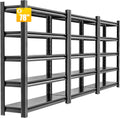 3pieces Garage Shelving,5 Tier 72"X47.2"X23.6"Inches,Storage Shelves Heavy Duty Thickened Metal