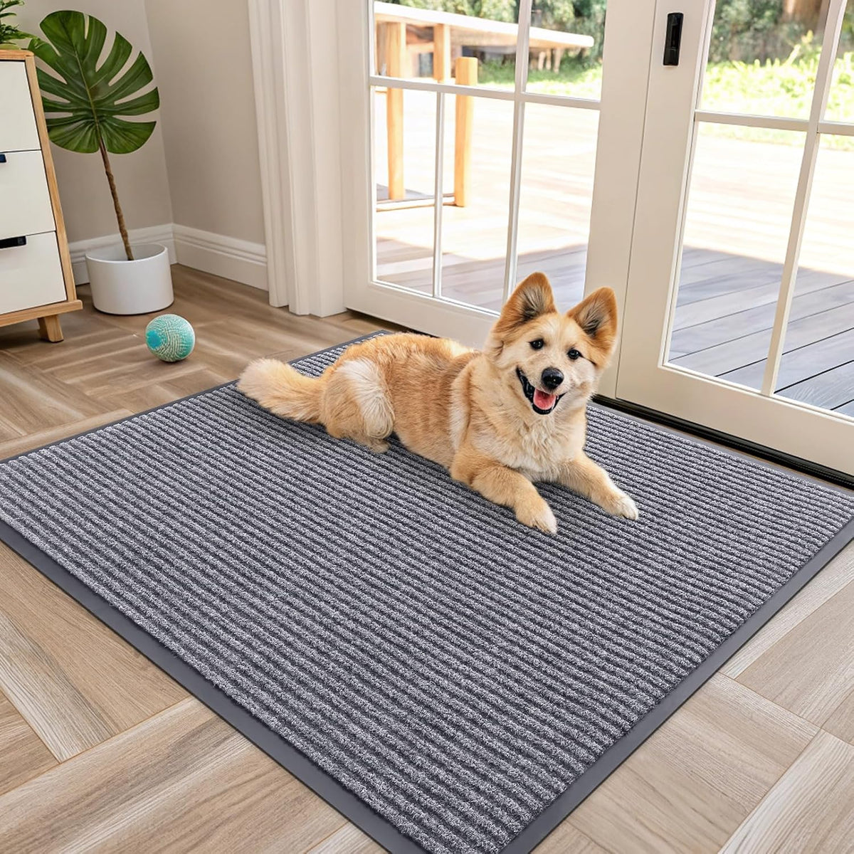 OLANLY Front Door Mat Indoor Outdoor Entrance, Waterproof Heavy Duty Doormat, Fade Resistant, Low