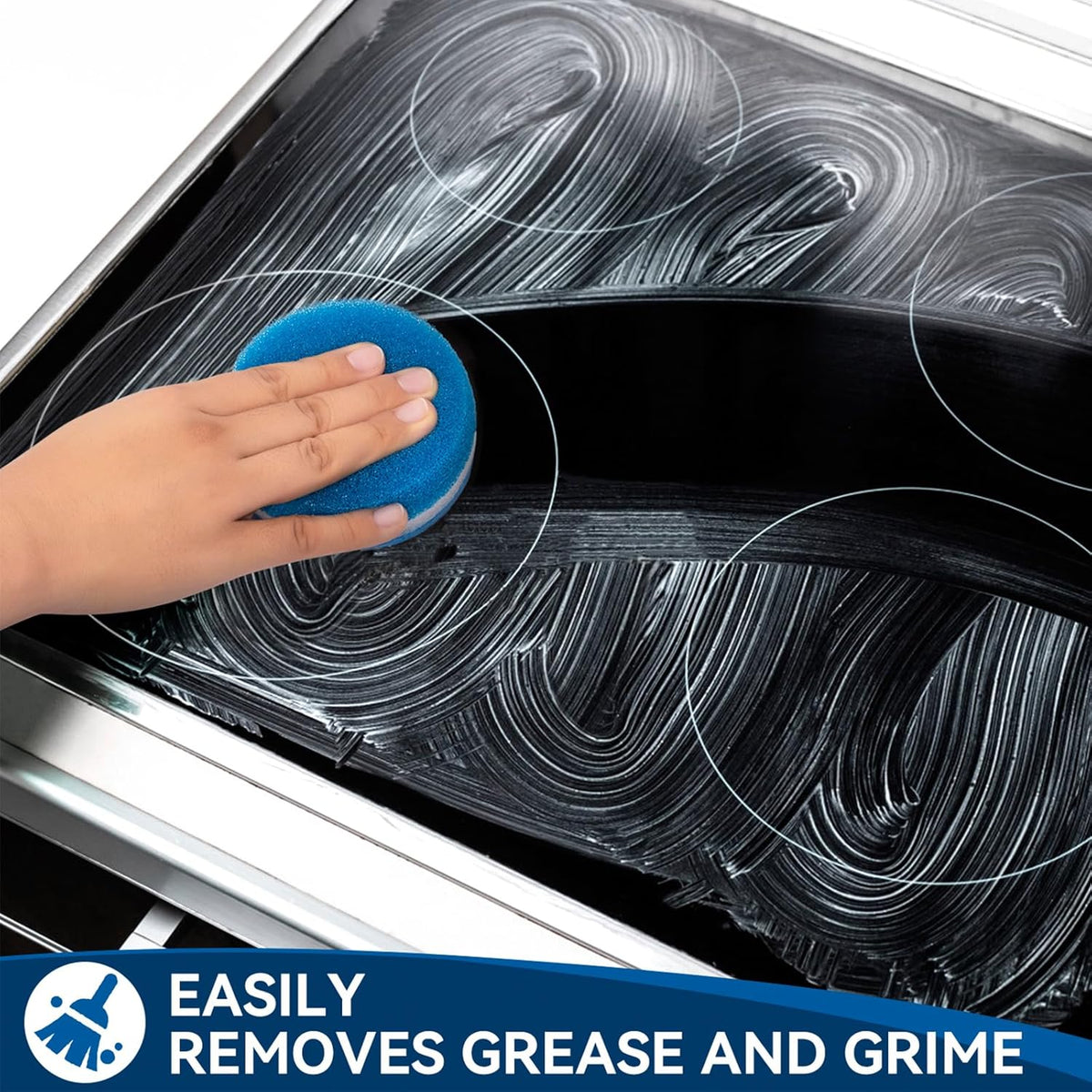 Cooktop Cleaner Paste, Easily Remove Burned-On Food, Grease and Watermarks, Leaving Your Glass Cook