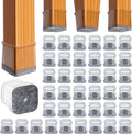 BUMACO Chair Leg Floor Protectors Square Chair Leg Protectors for Hardwood Floors Silicone Pads