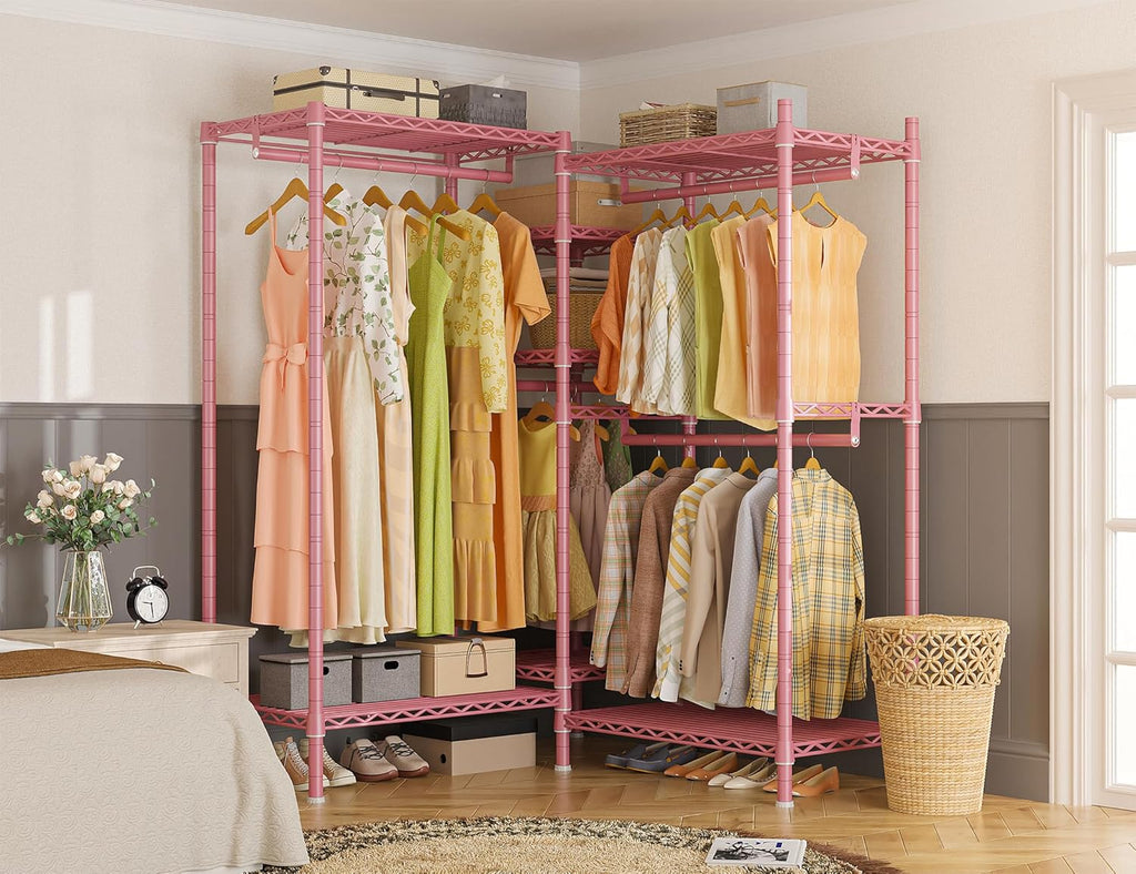 Raybee Clothing Racks for Hanging Clothes Heavy Duty Clothes Rack Load 750LBS clothes rack, 77" H x