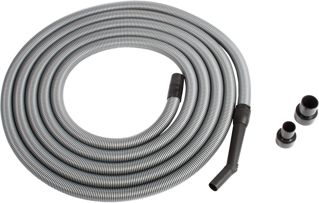 Cen-Tec Systems 30 Ft. Premium Shop Vacuum Extension Hose with 2 tank adapters and 1.25" curved