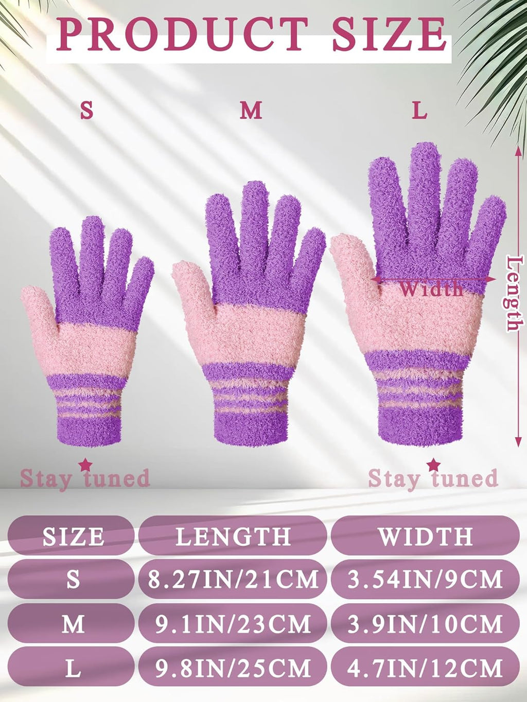 Patelai 3 Pairs Microfiber Plant Dusting Gloves Leaf Cleaning Gloves for Indoor Plants, Blinds