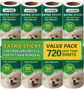 Extra Sticky Lint Roller Refills,Fits Most 3.9"-4" Standard Size Lint Roller with Inner Diameter at