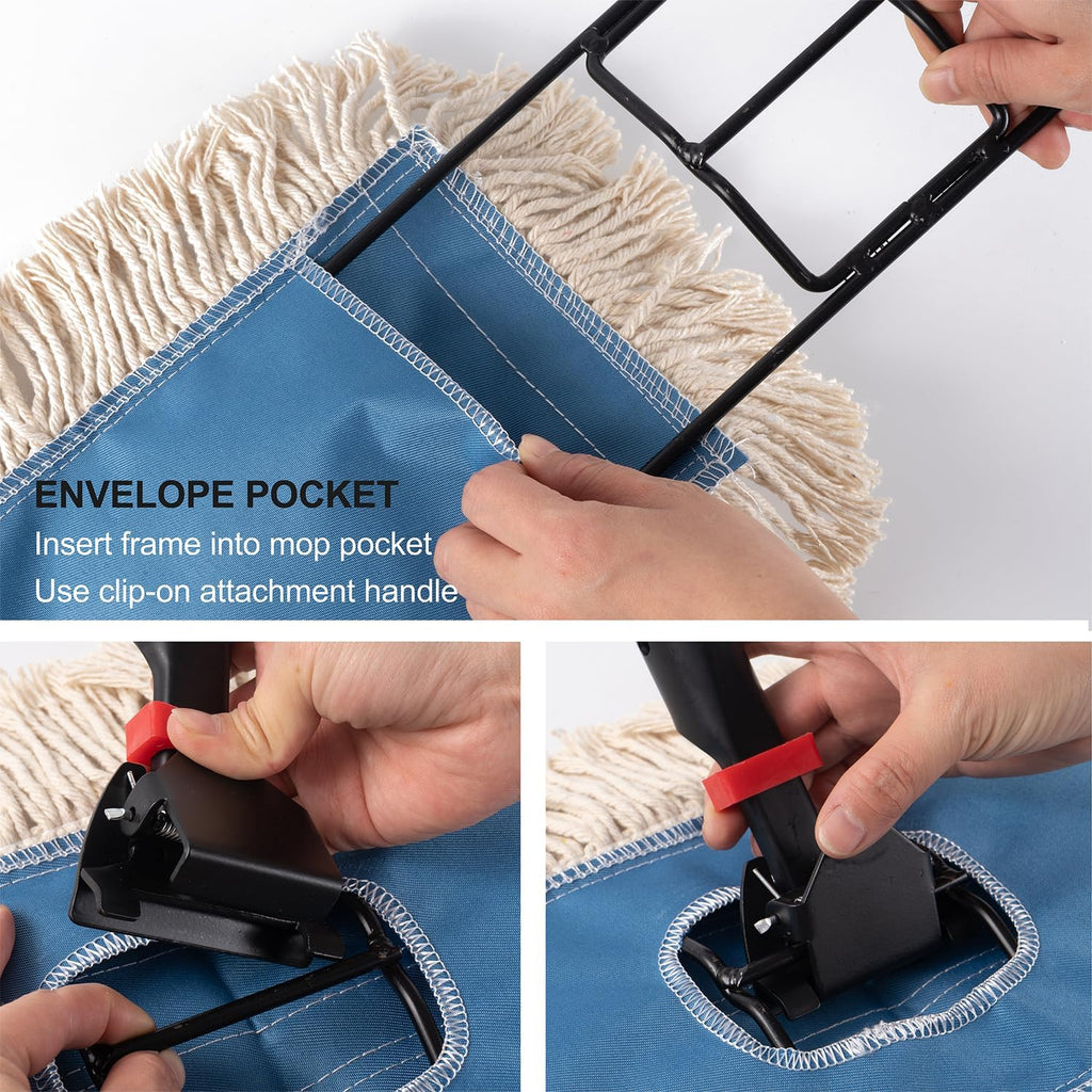 MATTHEW CLEANING 24'' Industrial Strength Cotton Dust Mop Refill Washable Replacement Heads For