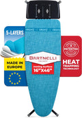 Bartnelli Next-Generation Innovative Wooden Top Ironing Board, with Breakthrough Patented 5-Layered