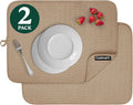 Cuisinart Dish Drying Mats for Kitchen Counter - (2) 18" x 24" Ultra Absorbent Dish Drying Mat XL