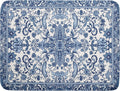 Chinoiserie Floral Dish Drying Mat for Kitchen Counter Blue and White Flowers Pattern Dish Drying