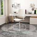 [Tempered Glass] 55" x 55" Round Glass Chair Mat, Heavy Duty Hard Floor Mat with Round Corner and