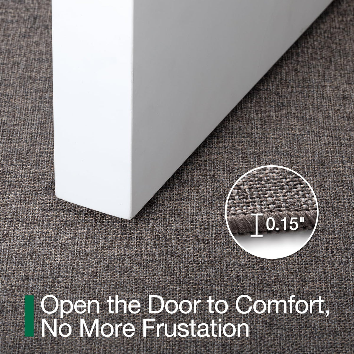 LUMI Ultra Thin Door Mat for Entryway, 24"x36" Low Profile Non Slip Rubber Backing Indoor Doormat