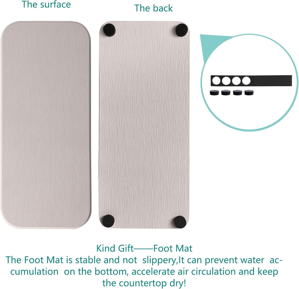 2 Pcs Water Absorbing Stone Trays, Kitchen/Bathroom Sink Soap Dish, Diatomite Tray Used for Hand