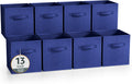 Sorbus 13 Inch Collapsible Fabric Storage Cubes - Sturdy Foldable Baskets with Handle - 8