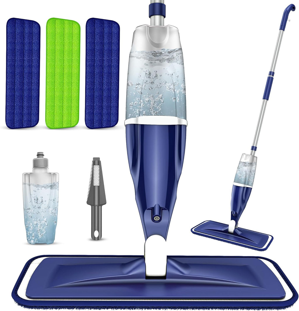Microfiber Spray Mop for Floors Cleaning: Wet Dry Hardwood Floor Mops with 3 Washable Reusable Pads