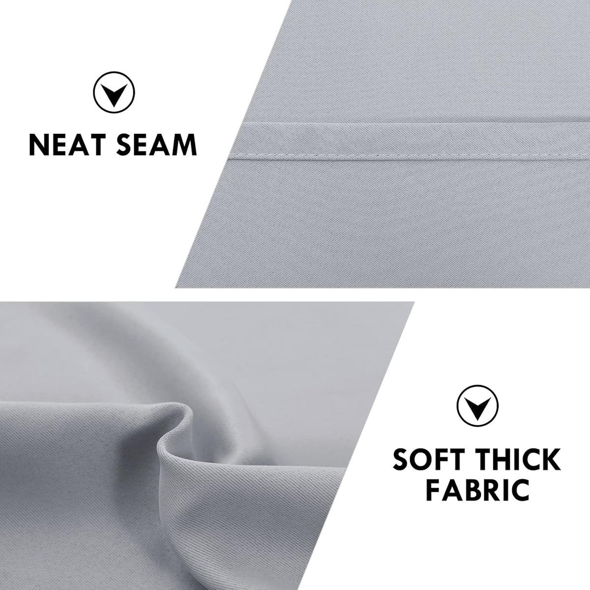 DWCN Blackout Curtains Room Darkening Thermal Insulated Bedroom Curtains Window Curtain Panels, 42