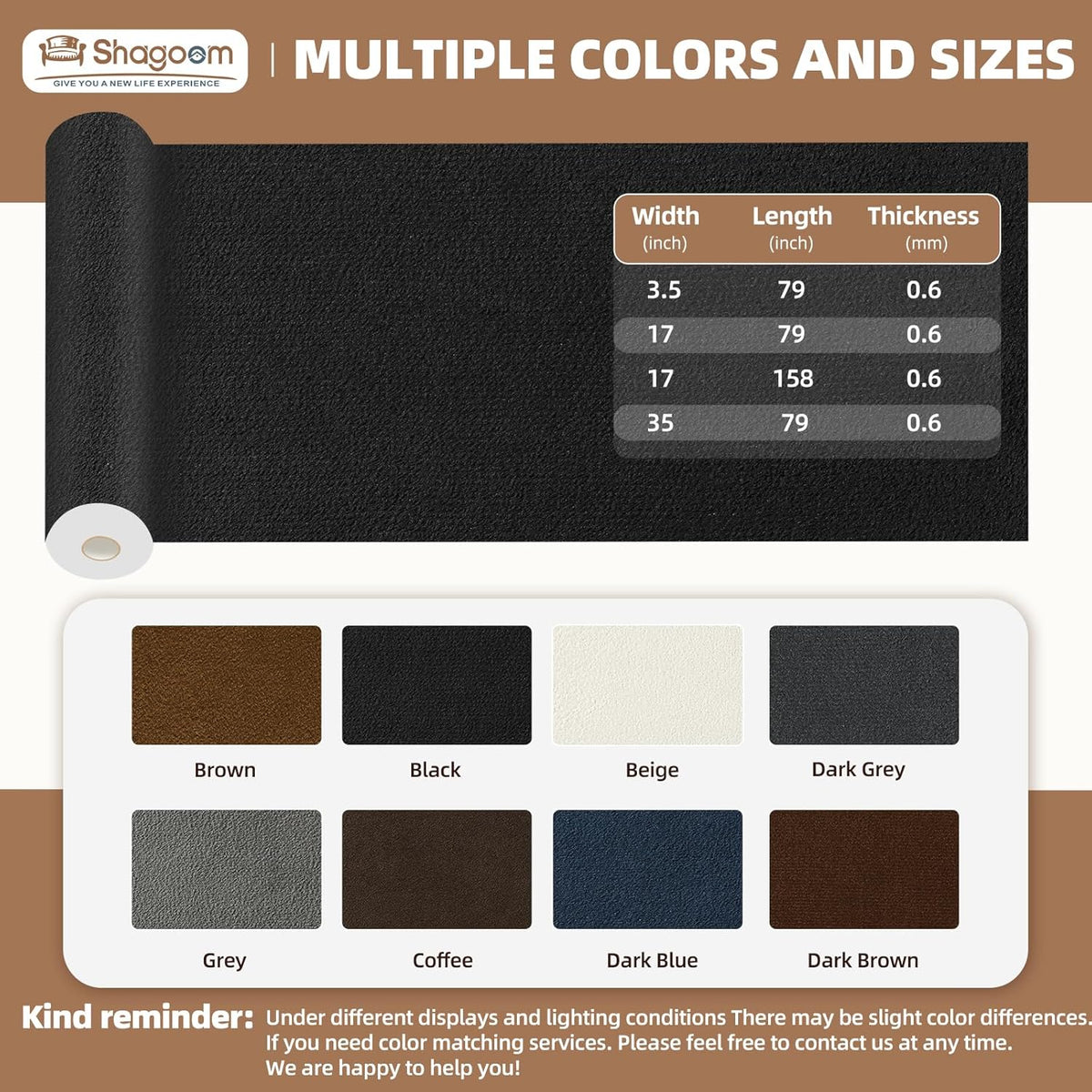 Suede Repair Patch, 17X158 Inch Fabric Large Repair Tape, Self-Adhesive Patches for Furniture